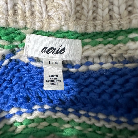 Aerie Intarsia Chucky Crew Neck Sweater size Large - Picture 7 of 8